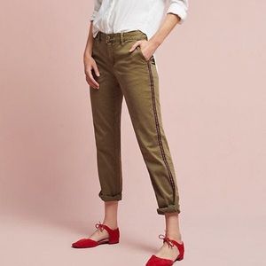 Anthropologie Relaxed Striped Chino Pants